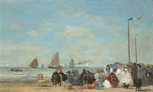 Escena de playa en Trouville, 1863
